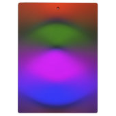 青、紫、緑、オレンジのネオンのクリップボード クリップボード (裏面)