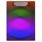 青、紫、緑、オレンジのネオンのクリップボード クリップボード (正面)