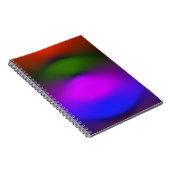 青、紫、緑、オレンジのネオンのノートブック ノートブック (右側)