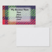 青、緑および赤い生地のクローズアップ 名刺 (正面/裏面)