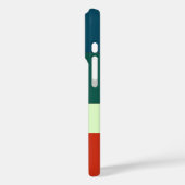 青、緑のオレンジ色のストライプパタパーソナライズされたーン Case-Mate iPhoneケース (裏面 / 左)