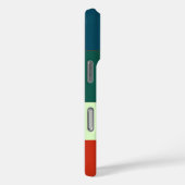 青、緑のオレンジ色のストライプパタパーソナライズされたーン Case-Mate iPhoneケース (裏面 / 右)