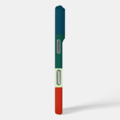 青、緑のオレンジ色のストライプパタパーソナライズされたーン Case-Mate iPhoneケース (裏面 / 右)