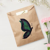 青、緑の幾何学的なハイテクの蝶の翼 フェイバーバッグ (封をした状態)