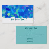 青、緑の抽象芸術名刺 名刺 (正面/裏面)