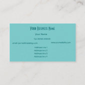 青、緑の抽象芸術名刺 名刺 (裏面)