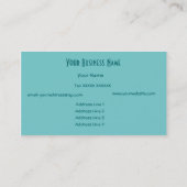 青、緑の抽象芸術名刺 名刺 (裏面)