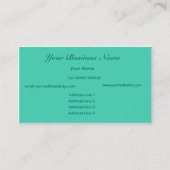 青、緑の抽象芸術名刺 名刺 (裏面)