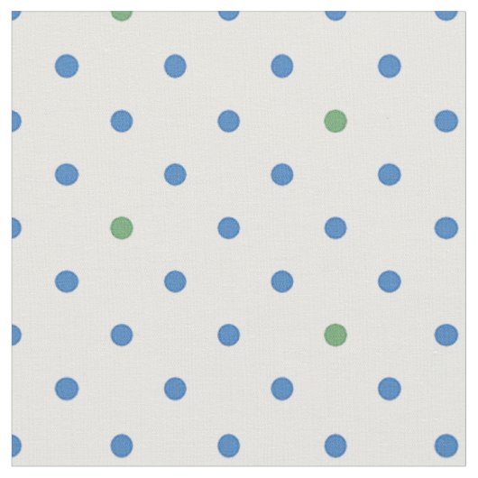 青、緑の水玉模様 ファブリック (クローズアップ)