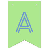 青、緑の誕生日バンティングフラグ バンティングフラッグ (第3の旗)