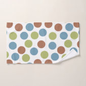 青、緑、および茶色の点 バスタオルセット (ハンドタオル)