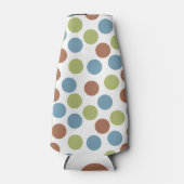 青、緑、および茶色の点 ボトルクーラー (正面)