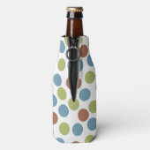 青、緑、および茶色の点 ボトルクーラー (ボトル裏面)