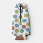 青、緑、および茶色の点 ボトルクーラー (裏面)