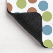 青、緑、および茶色の点 マウスパッド (コーナー)