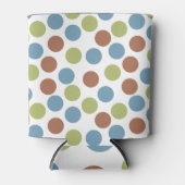 青、緑、および茶色の点 缶クーラー (正面)