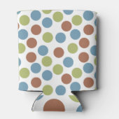 青、緑、および茶色の点 缶クーラー (裏面)