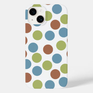 青、緑、および茶色の点 Case-Mate iPhone 14ケース