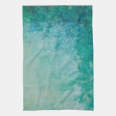 青、緑、および黒いペンキの抽象芸術の紙 キッチンタオル (縦)