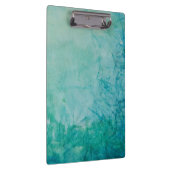 青、緑、および黒いペンキの抽象芸術の紙 クリップボード (右)