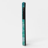 青、緑、および黒いペンキの抽象芸術の紙 Case-Mate iPhoneケース (裏面/左)