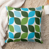 青、緑、カッコいいトレンディー、モダン自然抽象芸術 クッション (ブランケット)