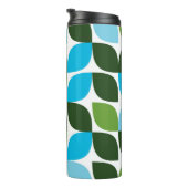 青、緑、カッコいいトレンディー、モダン自然抽象芸術 タンブラー (回転右)