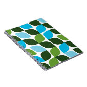 青、緑、カッコいいトレンディー、モダン自然抽象芸術 ノートブック (右側)
