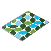 青、緑、カッコいいトレンディー、モダン自然抽象芸術 ノートブック (左側)