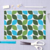 青、緑、カッコいいトレンディー、モダン自然抽象芸術 薄葉紙 (クラフト)