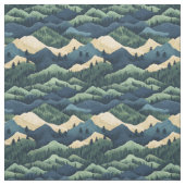 青/緑/クリームツリー&山 ファブリック (見本)