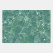 青、緑、サンゴ大理石テクスチャ ラッピングペーパーシート (正面3)