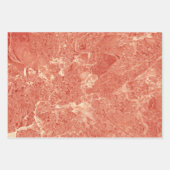 青、緑、サンゴ大理石テクスチャ ラッピングペーパーシート (正面2)