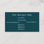 青、緑、白の波の名刺 名刺 (裏面)