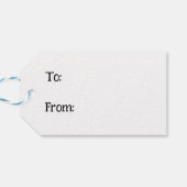 青、緑、白の渦巻き抽象芸術流体アート ギフトタグ (裏面横)