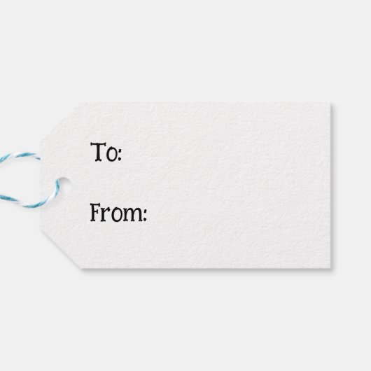 青、緑、白の渦巻き抽象芸術流体アート ギフトタグ (裏面横)