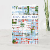 青 緑 白 赤のアブストラクト・エクスプレッショニズム シーズンカード (正面)