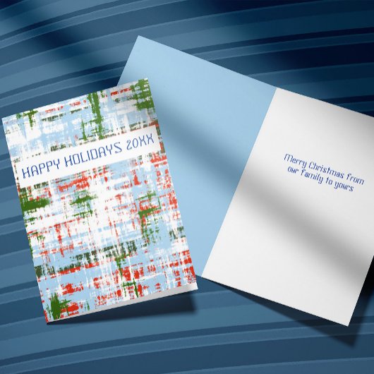 青 緑 白 赤のアブストラクト・エクスプレッショニズム シーズンカード