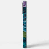 青、緑、紫の抽象的なブラシストローク Case-Mate iPhoneケース (裏面 / 左)