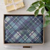 青、緑、紫の格子縞 薄葉紙 (ギフト)