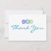 青、緑、紫色のミイラのサンキューカード サンキューカード (裏面)