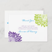 青、緑、紫色のミイラのサンキューカード サンキューカード (正面/裏面)