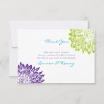 青、緑、紫色のミイラのサンキューカード