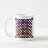 青、緑、赤のケルト結び目模様 コーヒーマグカップ (左)