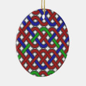 青、緑、赤のケルト結び目模様 セラミックオーナメント (右)