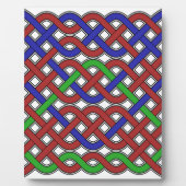 青、緑、赤のケルト結び目模様 フォトプラーク (正面)