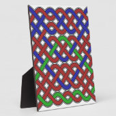 青、緑、赤のケルト結び目模様 フォトプラーク (側面)