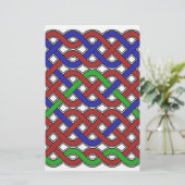 青、緑、赤のケルト結び目模様 便箋 (スタンド正面)