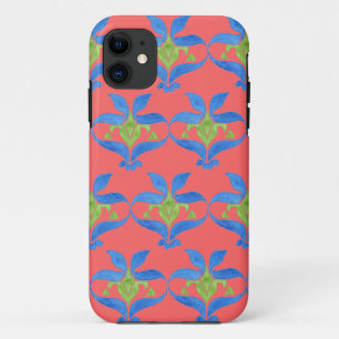 青、緑、赤アールヌーボー iPhone 11 ケース
