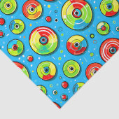 青、緑、赤ディスクゴルフをテーマにした誕生日 薄葉紙 (詳細)